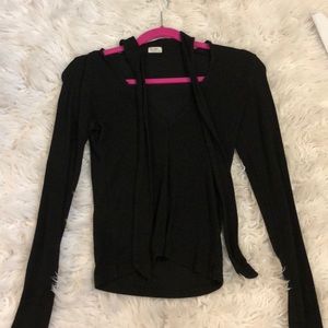 Black long sleeve top